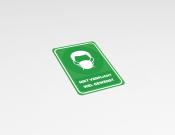 Mondkapje gewenst sticker 30x40cm - Toepassing: Antislip laminaat voor op de vloer, Variant: Green