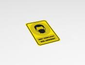 Mondkapje gewenst sticker 30x40cm - Toepassing: Antislip laminaat voor op de vloer, Variant: Caution