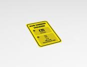 QR code stappenplan sticker - Toepassing: Mat laminaat voor op het glas of tegen de wand, Variant: Caution