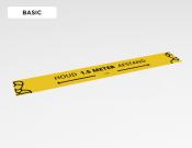 Houd 1.5 meter afstand sticker 150x20cm - Variant: Basic