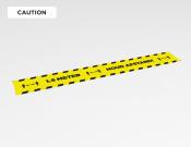 Houd 1.5 meter afstand sticker 150x20cm - Variant: Caution