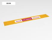 Houd 1.5 meter afstand sticker 150x20cm - Variant: RIVM