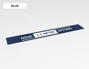 Houd 1.5 meter afstand sticker 150x20cm - Variant: Blue