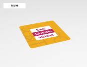 Houd 1.5 meter afstand sticker 40x40cm - Variant: RIVM