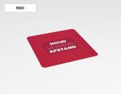 Houd 1.5 meter afstand sticker 40x40cm - Variant: Red