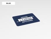 Houd 1.5 meter afstand sticker 40x30cm - Variant: Blue
