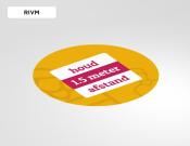 Houd 1.5 meter afstand sticker ⌀40cm - Variant: RIVM