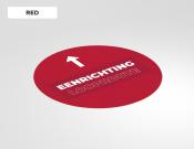 Volg route (rond) sticker ⌀40cm - Variant: Red