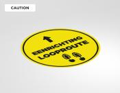 Volg route (rond) sticker ⌀40cm - Variant: Caution